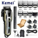Kemei PG1990A Rechargeable Hair Clipper or Limit Combs Professional Cordless Men Hair Trimmer Men's Hair Cutting Machine Barber