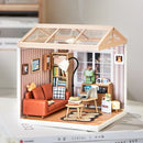 Robotime 3D Puzzle Super Store Cozy Living Lounge Plastic DIY Miniature House Kit LED Building Blocks for Adults Women