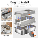 Top Front Entry Kitty Sandbox Cat Litter Box Semi-enclosed Splashproof Cat Tray Cat Toilet Basin Supplies Pet Toilet Cat Bedpan
