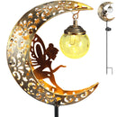 The Moonlit Garden | Solar Crackle-Glass Stake Lights for Pathways & Borders