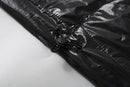 The Obsidian Down | Hand-Crafted Shiny Puffer with White Duck Down Insulation