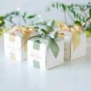 Custom Logo Wedding Favors Gift Box With Ribbon Candy Boxes For Christening Baby Shower Birthday Event Party Supplies