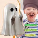 The Polite Haunt | Resin Ghost Statue with a Not-So-Polite Gesture for Shelf & Mantel Display