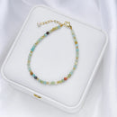 3MM Naturnal Stone Beads Bracelets For Women on Hand Luxury Jewelry Sets  Wholesale Bangle  Party Gift Tourmaline  Handwork