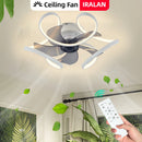 Smart Ceiling Fan with LED Lights for Bedroom Ceiling Fan (Repeated Unnecessarily) with Remote Control & App Control for Dining