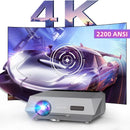 4K 电影投影仪 2200 ANSI 自动对焦 原生全高清 5G Wifi 安卓电视 家庭影院 日光 HDR 视频投影仪
