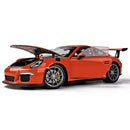 威利 1:24 保时捷 911 GT3 RS 蓝色合金汽车模型 仿真车摆件 收藏礼品玩具 压铸模型 男孩玩具