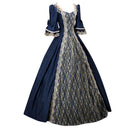 Palace Princess Queen Elegant Ball Party Formal Maxi Dress Medieval Lace Square Neck Medieval Renaissance Victorian Vestidos
