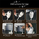 Mini Projector Night Light 2-in-1 Galaxy Star Projector Lamp Adjustable Brightness Home Car Atmosphere Light Kids Gift