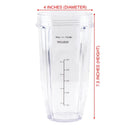 Blender Replacement Parts for Ninja, 2 24Oz Cups with To-Go Lids, 7 Fins Extractor Blade, for Nutri Ninja Auto IQ