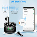 Wireless Earbuds, Bluetooth 5.3 Headphones Built in Noise Cancelling Mic, 36H Playtime LED Display Wireless Earphones.
