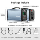 Flashfish 电源站 300W 便携式交流电源插座 222Wh 太阳能发电机 户外露营房车家用备用电源