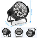 U'King 4件套200W 18 LED帕灯 四合一18x8W RGBW舞台灯 DMX 512控制 4/8CH 平板灯 圣诞DJ派对迪斯科灯