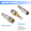 2pcs/5pcs/10pcs BNC JR-B25 Male Solderless BNC Connector for Security Cctv Camera System Wired Cctv Camera Security System Kit