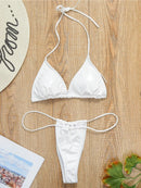 Shiny PU Mini Micro Bikini 2025 Women Swimsuit Female Brazilian Swimwear Two Pieces Bikini Set High Cut Bathing Suit Swim Lady