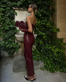 The Mirabelle | Strapless Faux-Leather Party Mini Dress