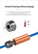 Hotend Kit For Elegoo Neptune 4 For 3D Printer Upgraded Copper Pipe Metal Heater Block Brass Nozzle Heating Rod Thermistor