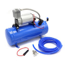 气泵 DC 12V 150psi 气泵系统带通用 6 升储气罐火车气喇叭套件气喇叭套件