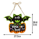 Halloween Ghost Face Pumpkin Door Hanging Bat Witch Hat Door Sign Pendant Ghost Festival Scene Layout Halloween Party Decor