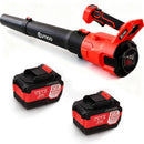 OUTIGO Cordless Leaf Blower, Leaf Blower with 2 * 4.5Ah Batteries and 2 Tubes, Powerful Lightweight Handheld Garden Leaf Blower, Suitable for Dust Removal, Snow Removal, Yard and Homework
