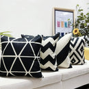 Black Geometric Linen Cushion Cover, Home Decor, Living Room Sofa Pillow Cover Decor, Suitable for Bedroom Car 40x40 60x60 50x50