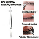 Stainless Steel Precision Tweezers Slant Tip Multi Functional Grooming Tool for Eyebrow Beard Facial Care