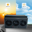 Solar Powered Car Radiator Cooling Fan with 3 Air Outlets Car Window Air Vent Fan USB Powered Auto Ventilation Fan for All Cars