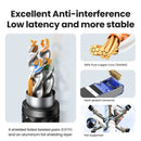 UGREEN CAT8 网线 40Gbps 2000MHz CAT 8 棉质编织网络以太网线缆，适用于笔记本电脑 PS 4 路由器 RJ45 网线