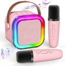 K12 Karaoke Machine Portable Bluetooth 5.3 PA Speaker System with 2 Wireless Microphones Home Family Singing Children's Gifts