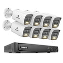 ANNKE 8CH 4K Ultra HD POE Network Video Security System 8MP H.265+ IP Camera Support Two Way Audio human & Vehicle Detection 4MM