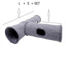 Collapsible Cat Tunnel  Kitten Play Tube for Large Cats Dogs Bunnies With Ball Fun Cat Toys 2 Suede Peep Hole pet toys WF