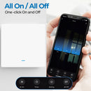 2000W Tuya EU UK Smart Zigbee Light Switch Push Button No/With Neutral Wire Switch Smart Life Via Alexa Google Home Yandex Alice