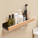 Bathroom Rack Wall-mounted Shower Room Toilet  Nordic style Shelf Cosmetic Storage kitchen Multi-purpose Shelf Solid Wood