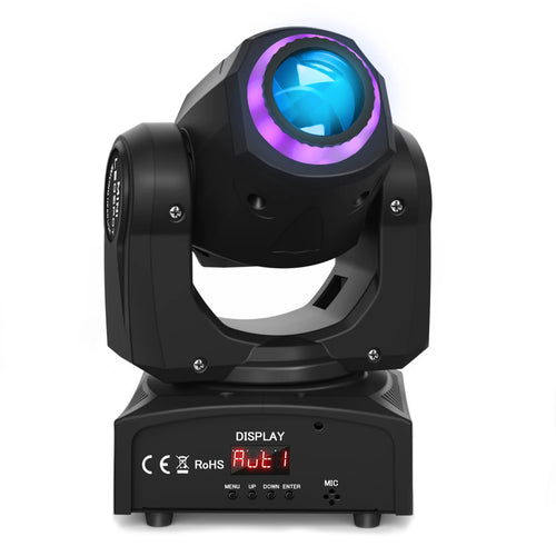 U'King 120W LED 光束摇头灯 RGB 混色 8 图案 DMX 效果灯 旋转舞台灯 适用于 DJ 秀 派对 KTV
