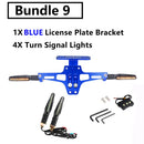Motorcycle License Plate Holder and LED Turn Signal Light For Yamaha MT07 MT10 For Kawasaki Z750 Z800 For BMW R1200  Accessories