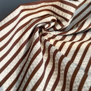 British Casual Seersucker Striped Long Sleeve Shirt Men's Slim Casual Business Shirt High Quality