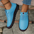 Sneakers Women Shoes Platform Loafers Lace Up Leather Flat Slip-On New 2024 Spring Casual Mom Shoe Mujer Zapatos Chaussure Femme