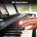 88 Key Weighted Hammer Keyborad Piano, Portable Electric Keyboard Piano For Beginner Adults With Sustain Pedal,Built in Speakers