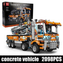 Mould King 19014 科技系列汽车玩具 MOC-89879 气动混凝土泵车模型积木 儿童圣诞礼物