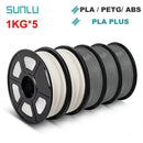 The Stratum Forge | SUNLU 5KG Professional-Grade 3D Printing Filament Bundle