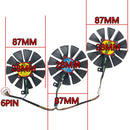 NEW 87MM 6PIN RX VEGA64 VEGA56 GPU Fan，For ASUS ROG-STRIX-RX 590 580 570 480、GTX 1080 1070 1060、R9 390 Video card cooling fan
