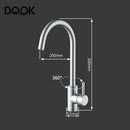 DQOK Silhouette Kitchen Mixer | Matte Black Stainless Steel Faucet