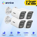 ANNKE C1200 智能双光 12MP 超高清 PoE IP 摄像机 内置麦克风 监控安防摄像头 彩色红外夜视 IP67