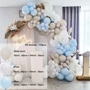 Beige Blue Balloons Garland Arch Kit Kids Boy One 1st Birthday Balloon Set Baby Shower Decoration Baptism Party Wedding