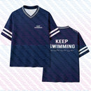 Summer 3D Digital Print ARIRANG KEEP SWIMMING V Neck T-Shirt Fans Breathable Jersey Men's Women's Casual Short Sleeve Man Tops T