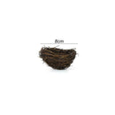 Artificial Rattan Round Nest Cages Easter Eggs Storage Simulated Bird's Nest Easter Party Tree Decoration DIY Craft Bird House