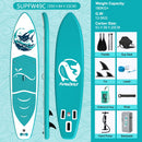 Feath-R-lite 11'6" Koi Sup Board Inflatable Surfboard Stand Up Paddle Board Inflatable Sup PaddleBoard with Accessories