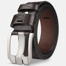 Belt, men's needle buckle belt, genuine leather, pure cowhide, simple youth casual jeans, men's pants belt, trendy for young peo