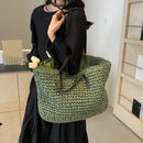 Straw Woven Tote Bags Casual Large Luxury Design Capacity Handbag Beach Shoulder Simple Women's Bag Shopping Summer bolsos