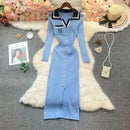 YuooMuoo Brand Fashion Summer Knitted Dress Women 2025 New Y2K Embroidery Long Bodycon Sweater Dress Streetwear Lady Vestidos